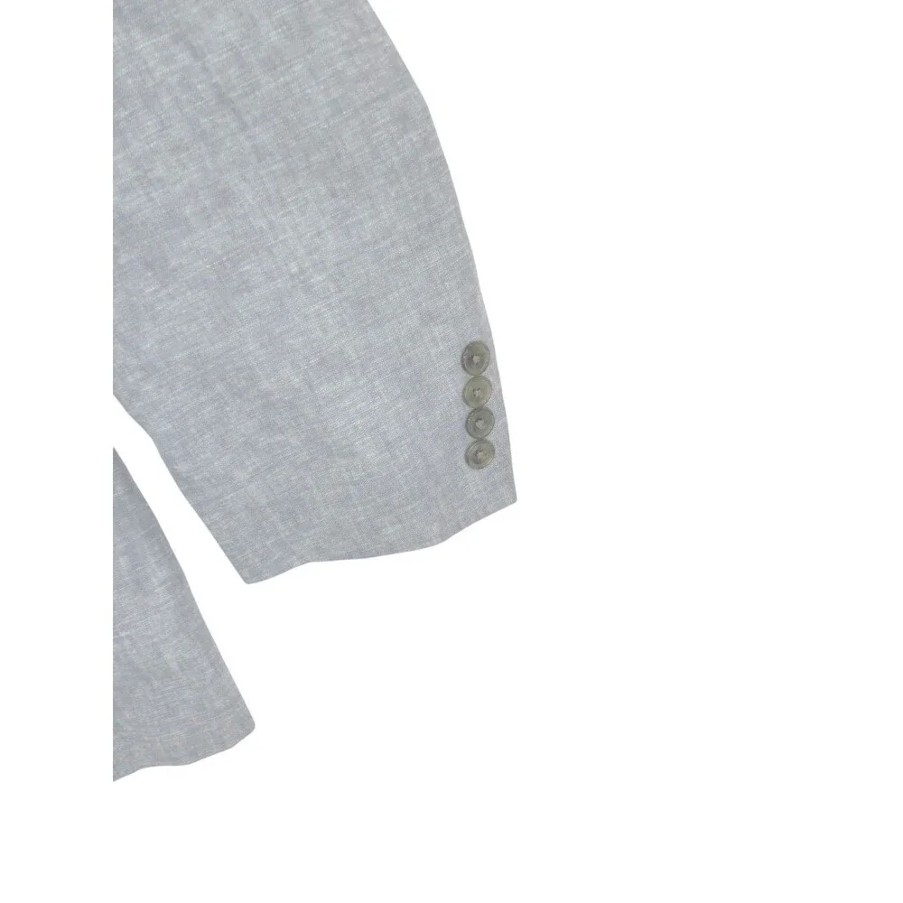 Michael By Michael Kors 42R Linen Blend Gray Sport Coat Vest Preppy Heritage